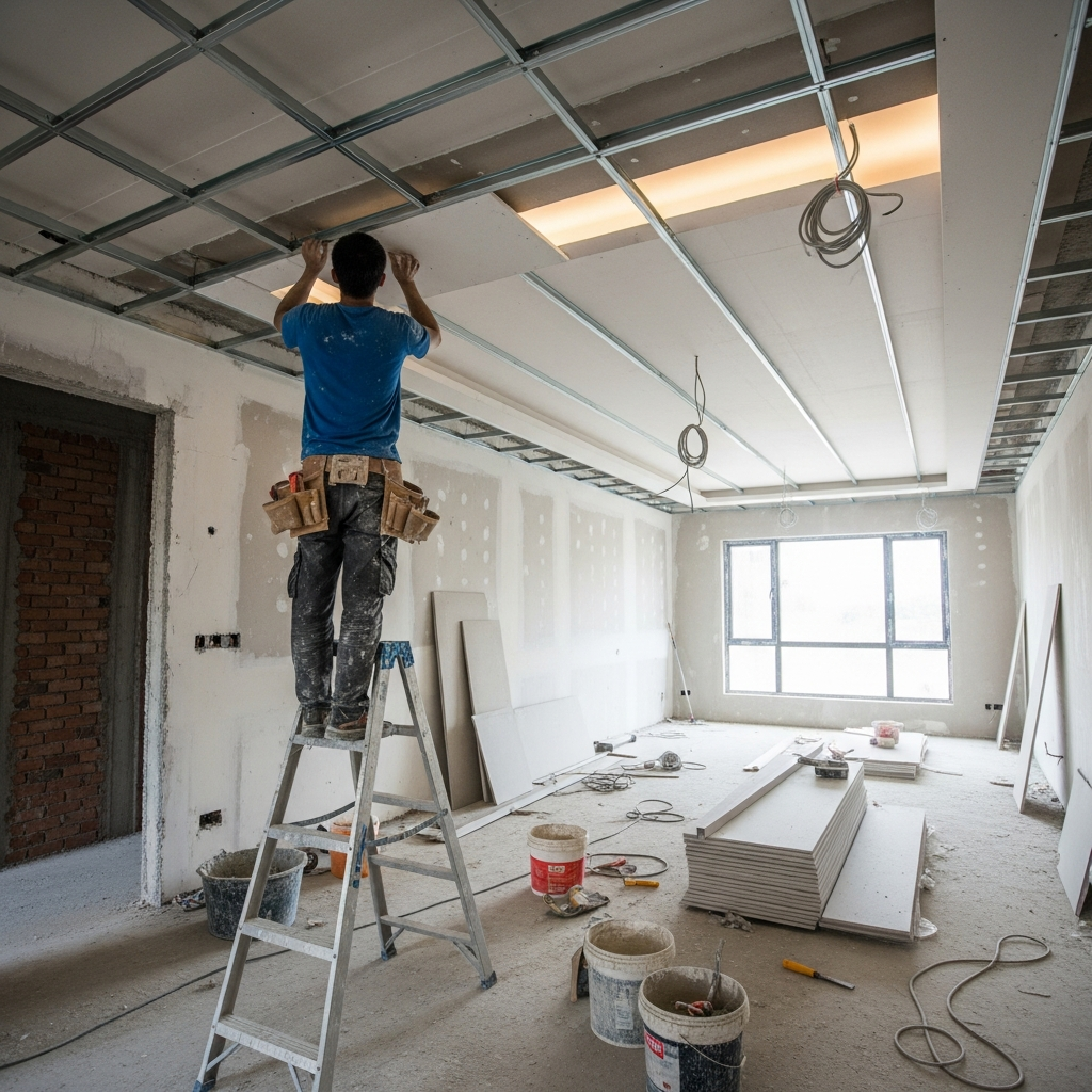 Ceiling damage repair