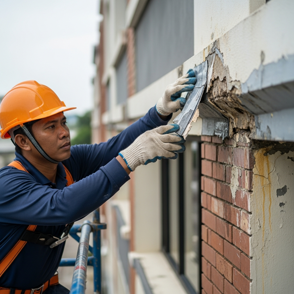 Wall-roof junction repair